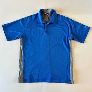Nike Sphere React Golf Large Men’s Blue Gray Polo Shirt